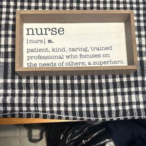 Wooden Nurse Definition Sign